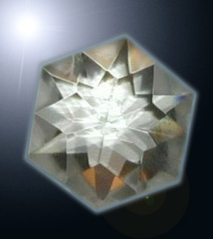 Clear Flower of Life Crystal