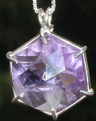 Flower of Life Amethyst Pendant