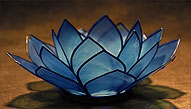 Lotus Tea LIght Blue Throat Chakra