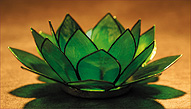 Lotus Tea Light Green Heart Chakra