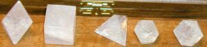 Rose Quartz Platonic Solid Crystal set from Celestial Lights (800)498-7182