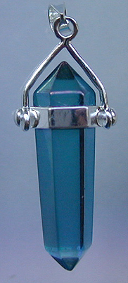 Aqua Aura Double Terminated Pendant - Pranava Energy Activated